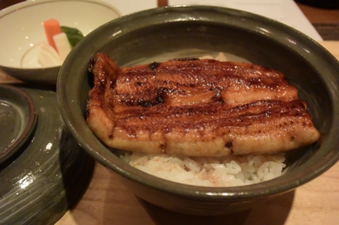 Eel bowl- grilled eel over rice with special sauce. Unbelievably tasty.