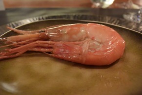 Botan ebi shrimp prepared simply in salt water. So much flavor. So juicy.
